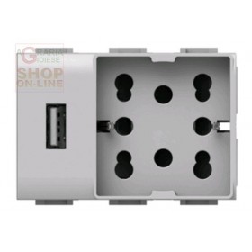 PRESA CORRENTE UNIKA USB UNIVERSALE MATIX COD. 4B AM H21 USB