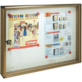 AVIZIER DIN ALUMINIU BRONZAT CU PARTEA DE JOS MAGNETIC MM.