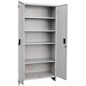 Dulap metalic cu rafturi cu doua usi Prometal cm. 80x40x175h.