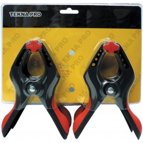 MINI MORSETTI A MOLLA IMPUGNATURA ANTISCIVOLO MM. 25 PZ. 4