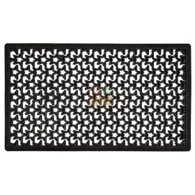 DOORMAT CARPET MOD. STELLA negru cu frontieră CM. 40 X 70