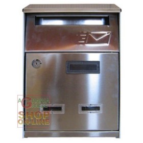 DIN OȚEL INOXIDABIL CUTIE POȘTALĂ DE ARTĂ. 2500 cm. 21x32.5x8.5 DIN OȚEL INOXIDABIL CUTIE POȘTALĂ DE ARTĂ. 2500 cm. 21x32.5x8.5