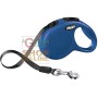 GUINZAGLIO AUTOMATICO FLEXI NEW CLASSIC A FETTUCCIA BLU KG. 12