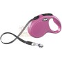 GUINZAGLIO AUTOMATICO FLEXI NEW CLASSIC A FETTUCCIA ROSA KG. 50