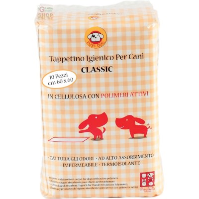 PANNOLINO CLASSICO PER CANI 60X60 CON POLIMERI TAPPETINO