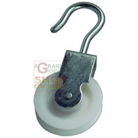 BLINKY CARRUCOLA ACCIAIO ZINCATO GIRELLA NYLON DIAMETRO MM. 50 BLINKY CARRUCOLA ACCIAIO ZINCATO GIRELLA NYLON DIAMETRO MM. 50