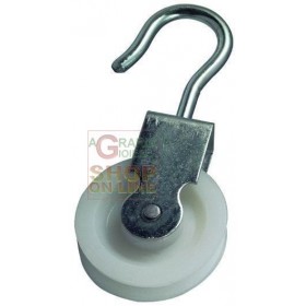 BLINKY CARRUCOLA ACCIAIO ZINCATO GIRELLA NYLON DIAMETRO MM. 60 BLINKY CARRUCOLA ACCIAIO ZINCATO GIRELLA NYLON DIAMETRO MM. 60