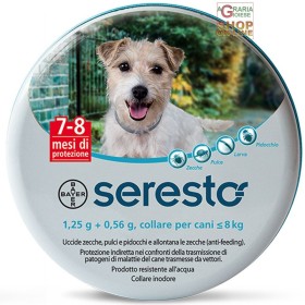 BAYER SERESTO ANTIPARAZITAR GULERRIO PENTRU CÂINE PÂNĂ KG. 8 BAYER SERESTO ANTIPARAZITAR GULERRIO PENTRU CÂINE PÂNĂ KG. 8