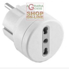 ELECTRALINE ADSCHUKO BIPASSO PLUG ATTATORE 10-16A ELECTRALINE ADSCHUKO BIPASSO PLUG ATTATORE 10-16A