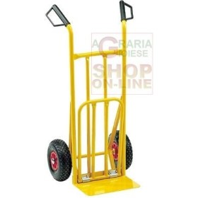 CARRELLO PORTACASSE JUPITER CON RUOTE GONFIABILI E BASE RIBALTABILE KG. 200 CARRELLO PORTACASSE JUPITER CON RUOTE GONFIABILI E BASE