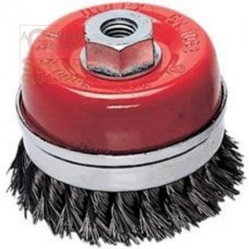 MAURER SPAZZOLA A TAZZA TWISTED STEEL WIRE DIAM. 75 X 27 MM. MAURER SPAZZOLA A TAZZA TWISTED STEEL WIRE DIAM. 75 X 27 MM.