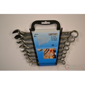 Einhell Set 8 chiavi combinate Cromo Vanadio con supporto Einhell Set 8 chiavi combinate Cromo Vanadio con supporto
