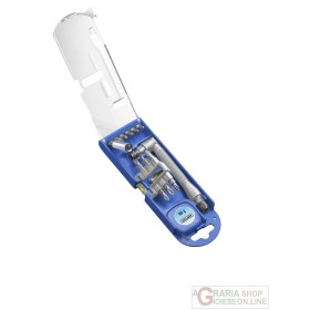 Einhell Box bit set 14 bucăți cu mâner cu bule unghiulare și flexometru Einhell Box bit set 14 bucăți cu mâner cu bule unghiulare și