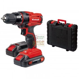 Einhell burghiu șurubelniță percuție cu 2 baterie litiu 18v 1.5 ah TC-CD18 Einhell burghiu șurubelniță percuție cu 2 baterie litiu 18v 1.5