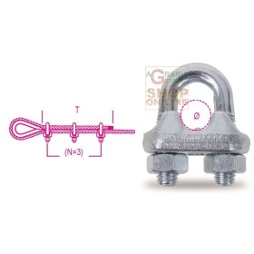 ROBUR MORSETTI ART. 8517 PER FUNE E CAVO BASE IN ACCIAIO MM. 10 PZ. 70 ROBUR MORSETTI ART. 8517 PER FUNE E CAVO BASE IN ACCIAIO MM. 10