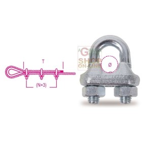 ROBUR MORSETTI ART. 8517 PER FUNE E CAVO BASE IN ACCIAIO MM. 8 PZ. 150 ROBUR MORSETTI ART. 8517 PER FUNE E CAVO BASE IN ACCIAIO MM. 8