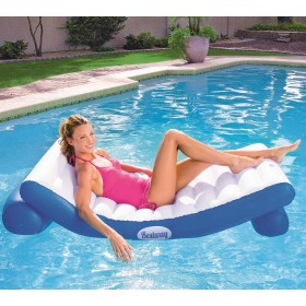 Bestway 43107 Materassino Rialzato Coolerz Luxury galleggiante da piscina e da spiaggia blu e bianca cm. 177 x 94 Bestway 43107 Materassino Rialzato Coolerz Luxury galleggiante