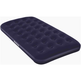 Bestway 67001 O singură saltea gonflabilă floculată Albastru camping în aer liber cm. (188x99) Bestway 67001 O singură saltea gonflabilă floculată Albastru