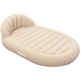 Bestway 67397 Materasso doppio gonfiabile singolo flocculato beige outdoor campeggio cm. 215x152x60h Bestway 67397 Materasso doppio gonfiabile singolo flocculato