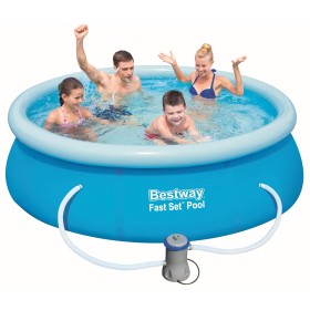 Bestway 57268 Piscina gongiabile Fast Set cm. 244x66 capacità lt. 2300 completa di pompa filtrante Bestway 57268 Piscina gongiabile Fast Set cm. 244x66 capacità