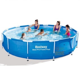 BESTWAY 56706 PISCINA CON TELAIO SENZA POMPA FILTRANTE STEEL FRAME CM.366x76h. BESTWAY 56415 PISCINA CON TELAIO SENZA POMPA FILTRANTE STEEL