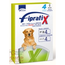FIPRATIX SPOT-ONE ANTIPARASSITARIO PER CANI DI TAGLIA GRANDE DA KG. 20 A 40 PZ. 4 FIPRATIX SPOT-ONE ANTIPARASSITARIO PER CANI DI TAGLIA GRANDE DA