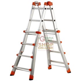 GIERRE PEPPINA SCALA TELESCOPICA ALLUNGABILE  SUPER EN131 KG. 150 4+5 GRADINI GIERRE PEPPINA SCALA TELESCOPICA ALLUNGABILE SUPER EN131 KG.