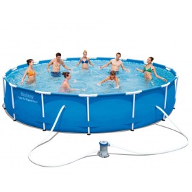 BESTWAY 56595 PISCINA CON TELAIO STEEL PRO FRAME CON POMPA CM. 427x84h. BESTWAY 56595 PISCINA CON TELAIO STEEL PRO FRAME CON POMPA CM.