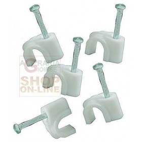 BLINKY FISSACAVI IN PLASTICA BIANCHI PZ. 100 DIAMETRO MM. 10 BLINKY FISSACAVI IN PLASTICA BIANCHI PZ. 100 DIAMETRO MM. 10
