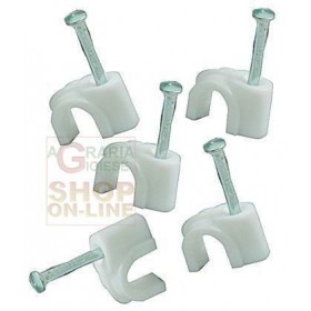 BLINKY FISSACAVI IN PLASTICA BIANCHI PZ. 100 DIAMETRO MM. 5 BLINKY FISSACAVI IN PLASTICA BIANCHI PZ. 100 DIAMETRO MM. 5