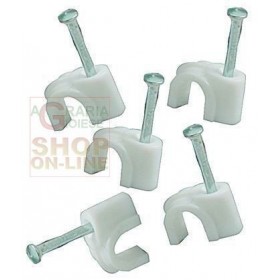 BLINKY FISSACAVI IN PLASTICA BIANCHI PZ. 100 DIAMETRO MM. 6 BLINKY FISSACAVI IN PLASTICA BIANCHI PZ. 100 DIAMETRO MM. 6