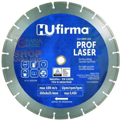 HU-FIRMAAMADISC NTATO UN SETTORE PROF-LAS DIAMETRU MM. 350