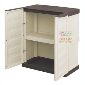 ARMADIO IN RESINA BASSO 2 PORTE 1 RIPIANO cm. 70x39x85h. ARMADIO IN RESINA BASSO 2 PORTE 1 RIPIANO cm. 70x39x85h.
