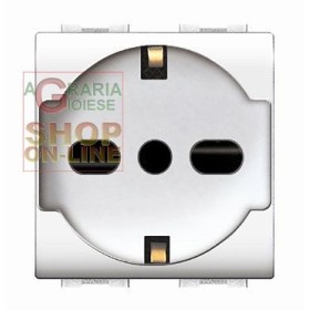 LIFE ART. 4050WH PRESA BIPASSO CON SCHUKO BIANCA LIFE ART. 4050WH PRESA BIPASSO CON SCHUKO BIANCA