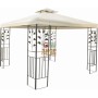 BLINKY GAZEBO IN METALLO DECORATO TELO BEIGE CM.300X300