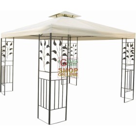 BLINKY GAZEBO IN METALLO DECORATO TELO BEIGE CM.300X300 BLINKY GAZEBO IN METALLO DECORATO TELO BEIGE CM.300X300