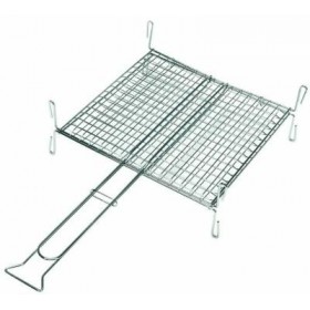 GRATICOLA IN ACCIAIO CROMATO SANDRIGARDEN DOPPIE MOD. GRANDE CON PIEDI 400x450 MM. BLINKY GRATICOLA DOPPIA MODELLO GRANDE MM. 400X450 79120-30/2