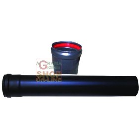 TUBURI EMAILATE PENTRU ARAGAZ PELEȚI MM.1 EMAILAT NEGRU MAT CM. 8 X 100 TUBURI EMAILATE PENTRU ARAGAZ PELEȚI MM.1 EMAILAT NEGRU MAT CM.