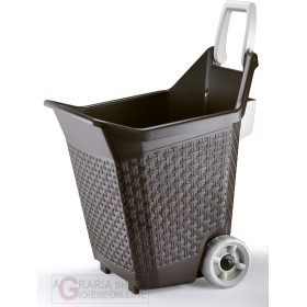 Cărucior multifuncțional pentru grădină Bama Kart cacao 76 lt. de asemenea, ideal ca suport din lemn cm. 59x50x72h Cărucior multifuncțional pentru grădină Bama Kart cacao 76 lt.