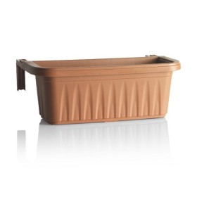 FIORIERA DA BALCONE BAMA RONDINE TERRACOTTA CON AGGANCI REGOLABILI CM. 50x20x18,5h FIORIERA DA BALCONE BAMA RONDINE TERRACOTTA CON AGGANCI