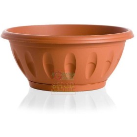VASO CIOTOLA IN PLASTICA ALBA TERRACOTTA CON SOTTOVASO CM. 35 VASO CIOTOLA IN PLASTICA ALBA TERRACOTTA CON SOTTOVASO CM. 35