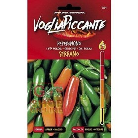 VOGLIA PICCANTE SERRANO SEMINȚE DE ARDEI IUTE VOGLIA PICCANTE SERRANO SEMINȚE DE ARDEI IUTE