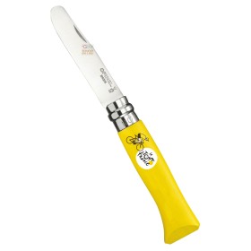 OPINEL DIN OȚEL INOXIDABIL CUȚIT NO. 7 ROTUND SFAT MON PREMIER TOUR DE FRANCE MAILLOT JAUNE OPINEL DIN OȚEL INOXIDABIL CUȚIT NO. 7 ROTUND SFAT MON PREMIER