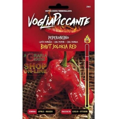 VREI PICANT CHILI SEMINTE BHUTH JOLOKIA RED