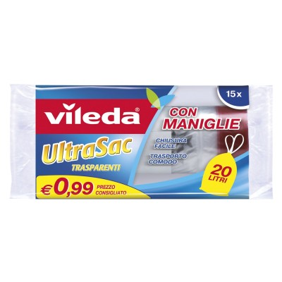 Vileda UltraSac Saci Universal Garbage cm. 45x47 lt. 20 cu mâner