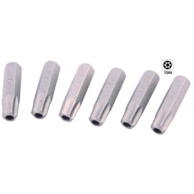 VIGOR INSERȚII PENTRU PC-URI CU ȘURUBELNIȚE TORX-TI PERFORATE. 6 TX-30X25MM VIGOR INSERȚII PENTRU PC-URI CU ȘURUBELNIȚE TORX-TI PERFORATE.