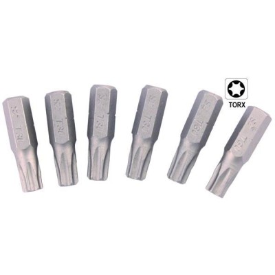 VIGOR INSERȚII PENTRU ȘURUBELNIȚE TORX-TI FULL PCS. 6 TX-30X25MM