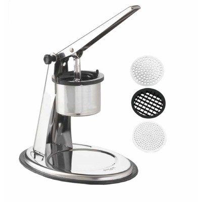 OMAC SCHIACCIAPATATE SUPER QUICK IN ACCIAIO INOX CON TRE FILTRI