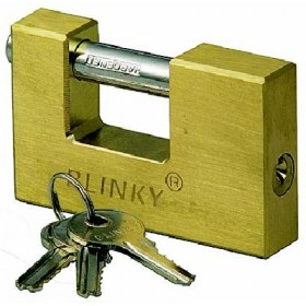 BLINKY LUCCHETTO ANTISCASSO PER SERRANDE OTTONE PESANTE MM. 75 BLINKY LUCCHETTO ANTISCASSO PER SERRANDE OTTONE PESANTE MM. 75