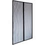 ZANZARIERA A STRISCE MAGNETICA 2 BANDELLE GRIGIO CM. 140x245h.